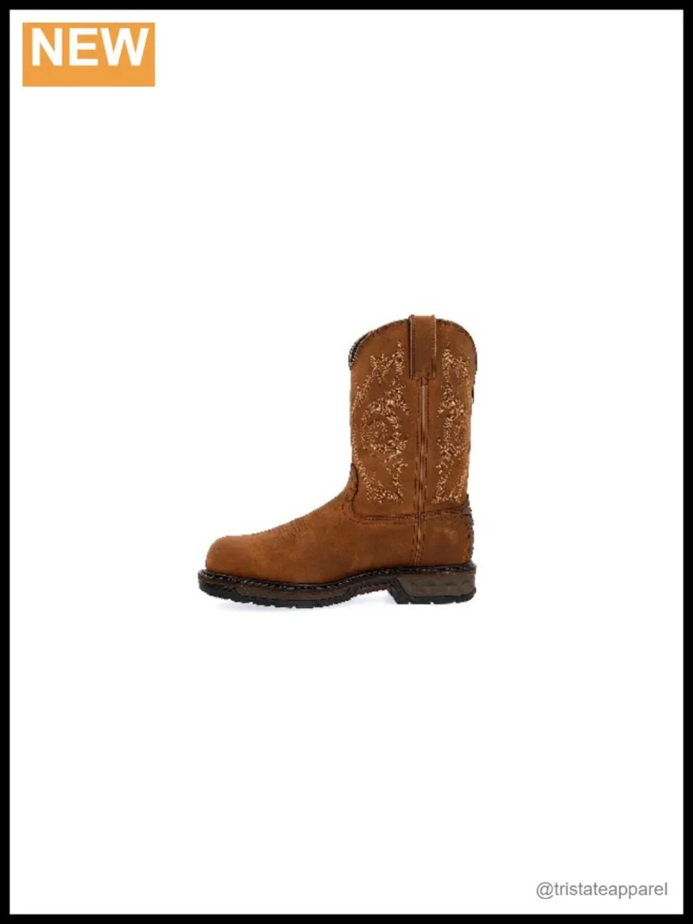 Men's Waterproof Composite Toe Work Boots Leather Pull-On Safety Boots